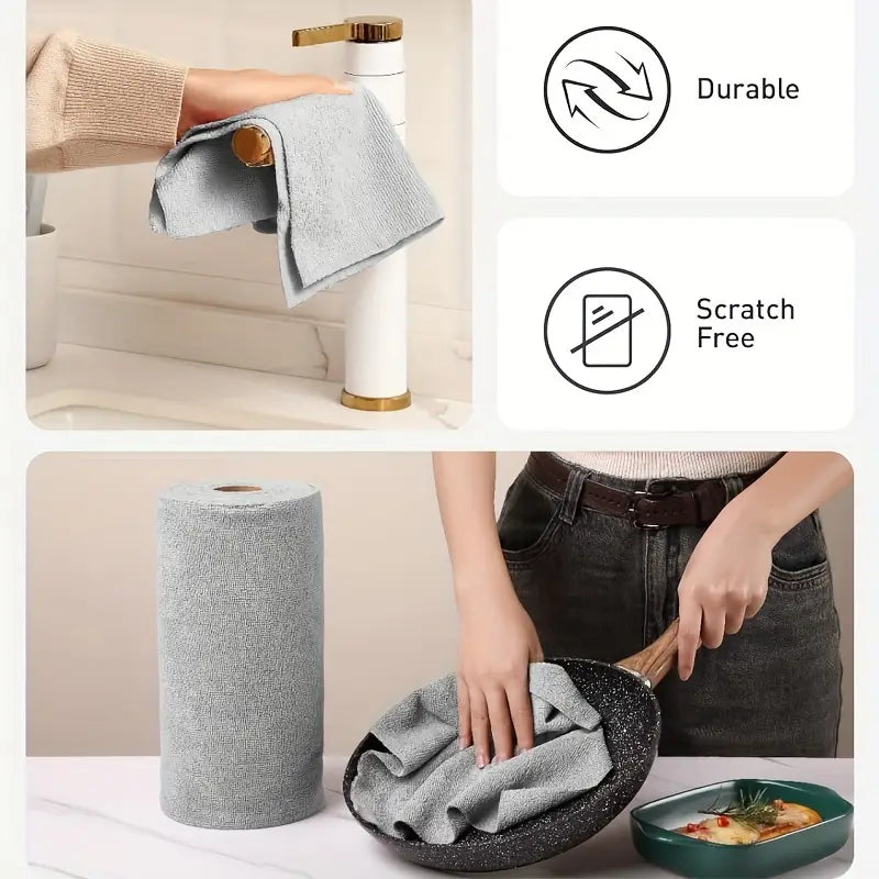 Reusable Microfiber Cleaning Cloth Roll - Buy 1 Get 1 Free
